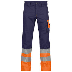 Dassy® - Omaha Warnschutzhose, dunkelblau/neonorange, Schrittlänge Standard, Größe 54