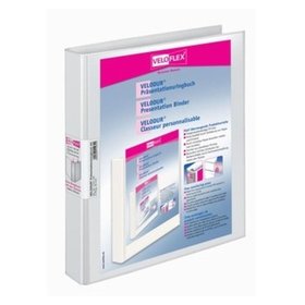 VELOFLEX® - Präsentationsringbuch VELODUR, A4, weiß, 1143190, Rücken: 40mm, Ring 25mm