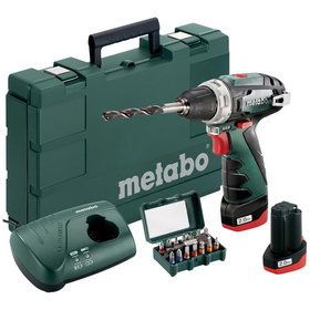 metabo® - Akku-Bohrschrauber PowerMaxx BS Basic Set 10.8V, 2 x 2,0 Ah