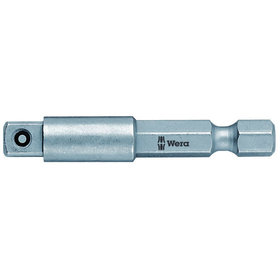 Wera® - Steckschlüsseladapter 870/4 1/4"-Außensechskant / 1/4"-Außenvierkant L: 100mm