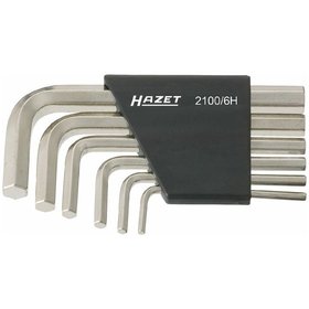 HAZET - Winkelschraubendreher-Satz 2100/6H, Innen-Sechskant Profil, 6-teilig 3 - 10mm