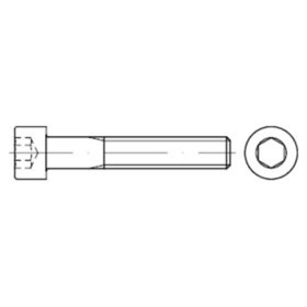 Zylinderschraube mit Innensechskant ISO 12474 Stahl 12.9 M10x1 x 40mm