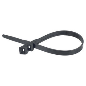 WETEC - Kabelbinder mit Doppelverschlusskopf, schwarz, Breite 9,0mm, Länge 360mm