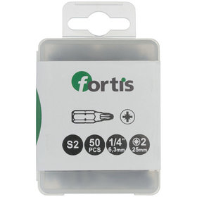 FORTIS - Bit 1/4" DIN 3126 C6,3 PZ2 50er Pack