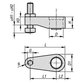 KIPP - SPANNARM F. SCHWENKSPANNER KOMPAKT, FORM:A GEWINDE MIT DRUCKSCHRAUBE, DK=14 STAHL, HYDRAULISCH