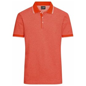 James & Nicholson - Herren Bicolor Poloshirt JN704, grenadine-rot/weiß, Größe M