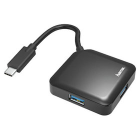 hama® - USB-C-Hub, 00200112, 4 Ports, USB 3.2 Gen1, 5 Gbit/s, bis zu 4 USB-Geräte