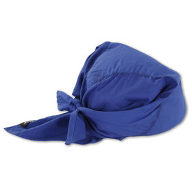 ergodyne - Kühlendes Kopf-Dreiecktuch mit Kühltuch Chill-Its 6710CT, blau