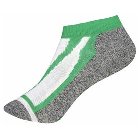 James & Nicholson - Sneakersocken Cooldry®, grün, Größe 35-38