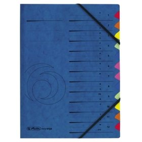 herlitz - Ordnungsmappe A-Z 5001128 12 Fächer blau