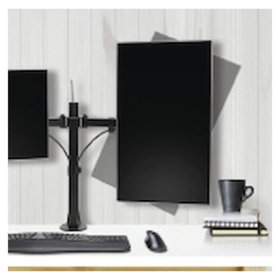 Kensington - verlängerter Dual Monitorarm Ergo SmartFit, schwarz, K55409WW