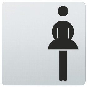FSB - OA-Hinweisschild, 36 4059 Damen WC, edelstahl fein matt