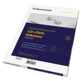 Soennecken - CD/DVD Etikett 5770 116mm weiß 200er-Pack
