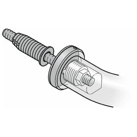 FSB - Stoßgriff-Befestigung 05 0580,eins.,Maß X 10-30 verz.