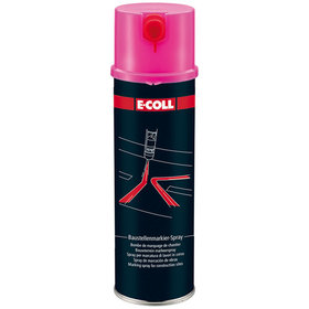 E-COLL - Baustellen-Markierspray Acrylatbasis mit Schreibdüse pink 500ml Dose