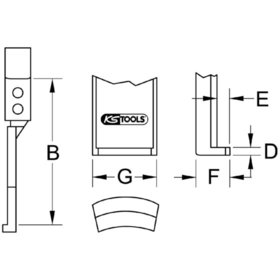 KSTOOLS® - Abzieherhaken, 225mm, D = 10mm