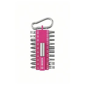 Bosch - 21-teiliges Schrauberbit-Set mit Snap-hook (pink) Ausstellerversion