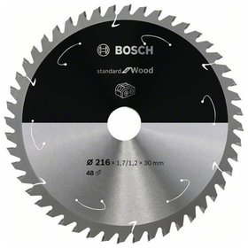 Bosch - Sägeblatt Standard for Wood für Akku-Kreissäge 216 x 1,7/1,2 x 30, 48 Z (2608837723)
