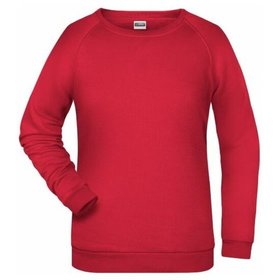 James & Nicholson - Damen Basic Sweatshirt JN793, rot, Größe M