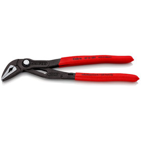 KNIPEX® - Cobra® ES Wasserpumpenzange extra-schlank grau atramentiert, mit rutschhemmendem Kunststoff überzogen 250 mm 8751250