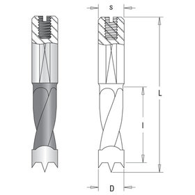 GUHDO® - HW-Kombi-Dübellochbohrer ø5 x 27 / 57,5mm L