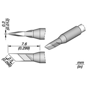 JBC - Lötspitze Serie C210, Sonderform, C210033/2,5mm, Klinge