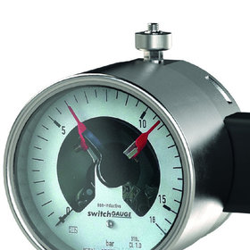 RIEGLER® - Kontaktmanometer, G 1/2" radial unten, Messbereich 0-6,0 bar, Ø 100