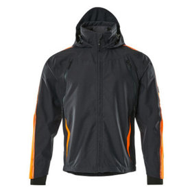 MASCOT® - Gandia Hard Shell Jacke HARDWEAR, Schwarzblau/hi-vis Orange, Größe 2XL