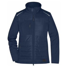 James & Nicholson - Damen Softshell Hybridjacke JN1819, navy-blau, Größe XL