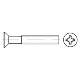 Senkschraube mit Kreuzschlitz PH DIN 965 Stahl 4.8 M6 x 30mm