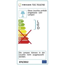 Trilux - LED-Deckenleuchte anb 35W Siella 3000K 3600lm ws mt Konv IP20 Kst_opal