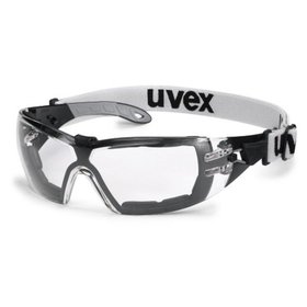 uvex - Schutzbrille pheos s guard farblos supravision extreme schwarz/grau