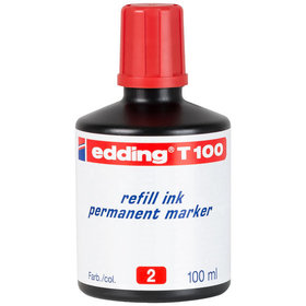 edding - T 100 Nachfülltinte Permanentmarker rot
