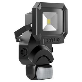 ESYLUX - LED-Strahler 10W OFL/AFL SUN 3000K 800lm 1LED IP65 sw mt Konv breitstrahlend