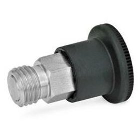 Ganter Norm® - 822.7-4-M8X1-C Miniraster, Edelstahl / Kunststoff-Knopf