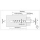 CELO - Betonschraube BTS PT 6-55/5, Pan head TX30, ZnAl, 100er Box