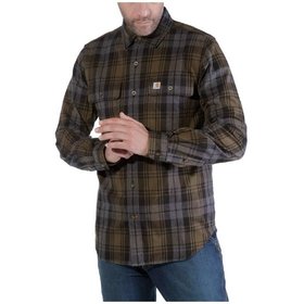 carhartt® - Herren Hemd Slim Fit L/S HUBBARD SLIM FIT FLANNEL SHIRT, moss, Größe S