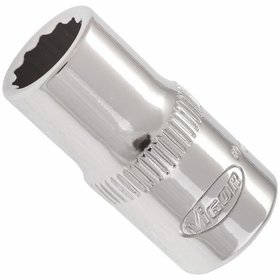 VIGOR® - Doppelsechskant Steckschlüsseleinsatz ∙ V7514-7 ∙ Vierkant 6,3mm (1/4") ∙ Außen Doppel-Sechskant Profil ∙ 7mm