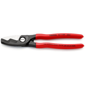 KNIPEX® - Kabelschere mit Doppelschneide brüniert, mit Kunststoff überzogen 200 mm 9511200