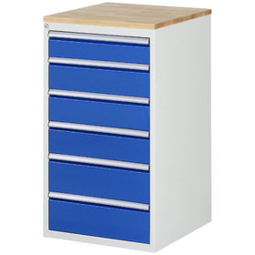 RAU. - Schrank L7.6 für 7000, 580 x 650 x 1035mm, 6 Schubladen, Bucheplatte