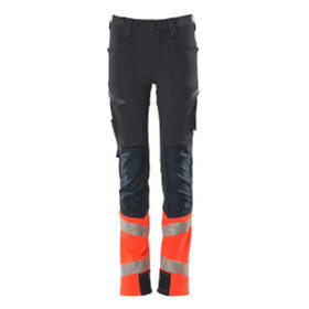 MASCOT® - Hose ACCELERATE SAFE für Kinder Schwarzblau/Hi-vis Rot 19979-311-10222, Größe 164