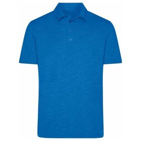 James & Nicholson - Herren Active Slub Polo JN8752, hellblau, Größe S