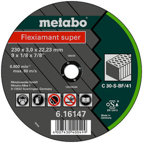 metabo® - Flexiamant super 115x2,5x22,23 Stein, Trennscheibe, gekröpfte Ausführung (616728000)