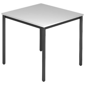 Hammerbacher - Besprechungstisch 80x80 l-grau/schwarz