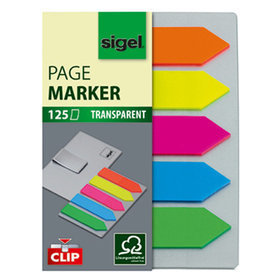 sigel® - Haftmarker Film HN611 52x82mm farbig sortiert 5er-Pack