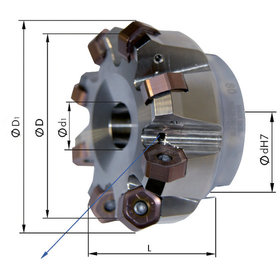 Planfräser m.IK. ø50mm Z4 für HNGJ