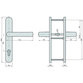 BASI - Schmalrahmen-Garnitur - SW 4100 PZ, für Profilrahmentüren, Langschild rund, Drücker-Garnitur, Drücker L-Form, Edelstahl