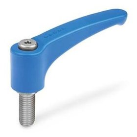 Ganter Norm® - 604.1-63-M8-16-VDB Verstellbare Klemmhebel, detektierbar, FDA-konformer Kunststoff, Schraube Edelst