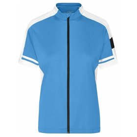 James & Nicholson - Damen Cooldry® Rad Shirt Longzip JN453, kobalt-blau, Größe S