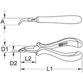 KSTOOLS® - Feinmechanik-Flachrundzange-gebogen, 130mm